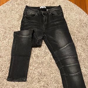 Fashion Nova Distressed Black Jeans